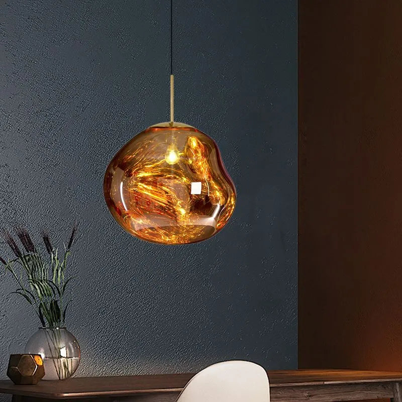 Lampa Wisząca Milo – Organiczny Design z Ciepłym Oświetleniem LED do Sypialni, Jadalni i Salonów