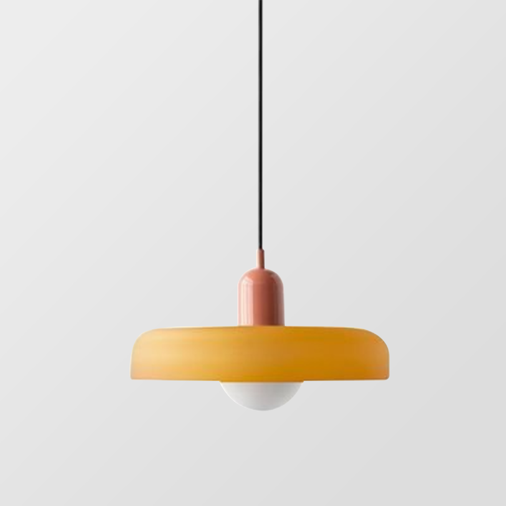 Lampa Wisząca Bauhaus ze Szkła – Kolorowy Design – Retro Lampa Sufitowa