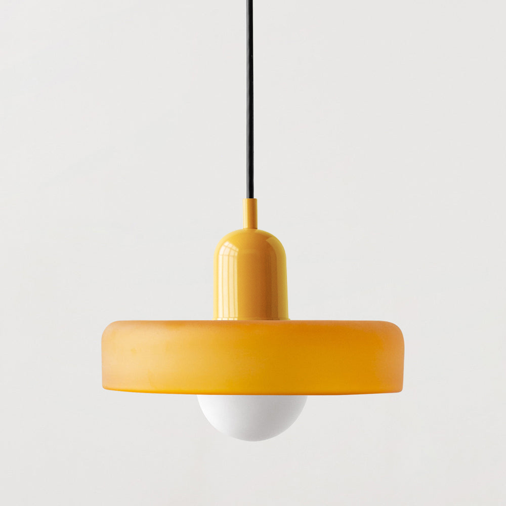 Lampa Wisząca Bauhaus ze Szkła – Kolorowy Design – Retro Lampa Sufitowa