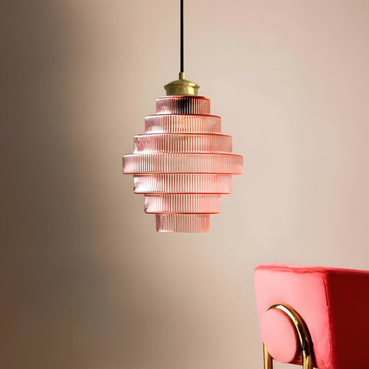 Lampa Wisząca z Pasowanego Witrażowego Szkła w Antycznym Mosiądzu – Eleganckie Oświetlenie nad Wyspę Kuchenną do Jadalni i Salonu