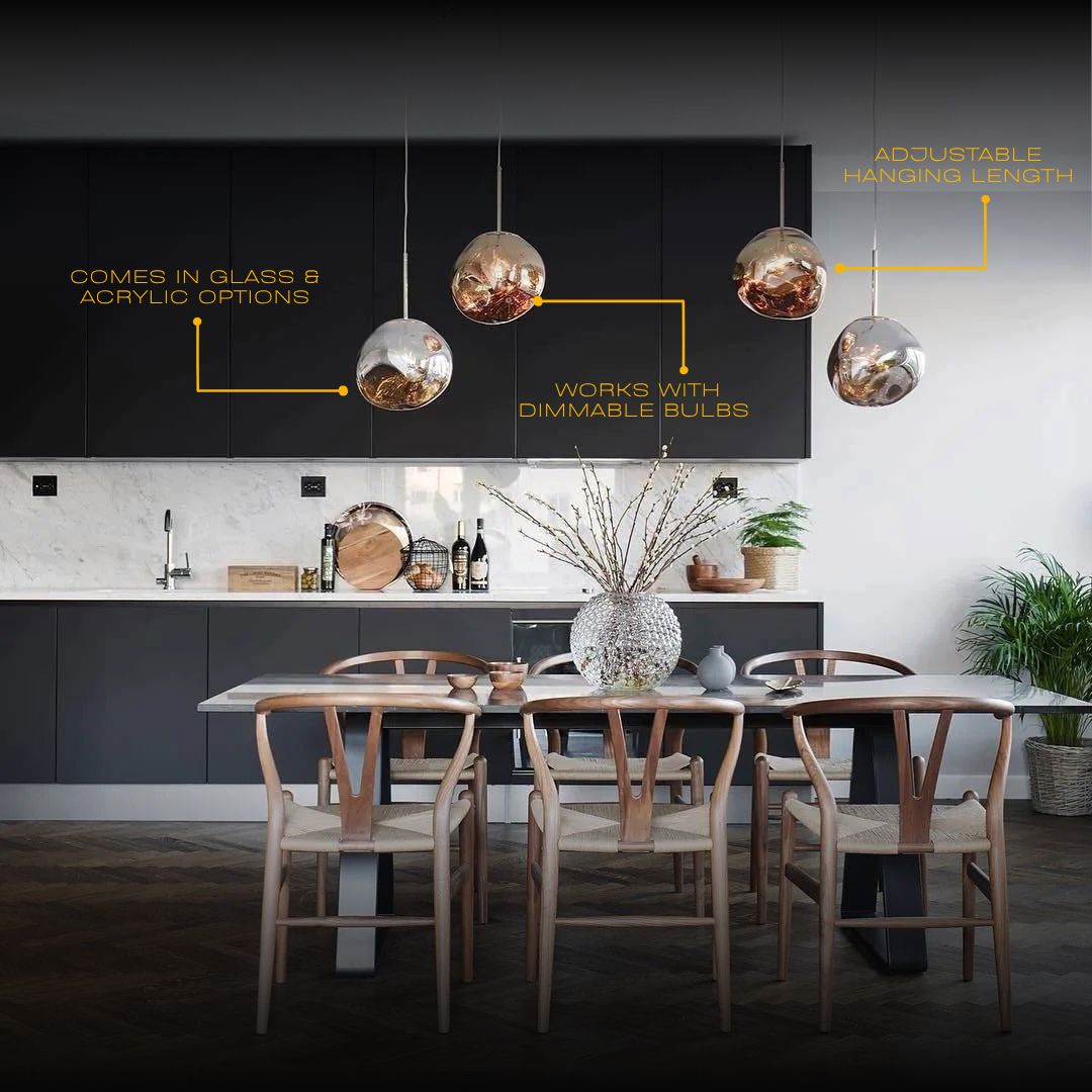 Lampa Wisząca Lava z Akrylu – Regulowana Wysokość, Oświetlenie Kuchenne w Wielu Kolorach