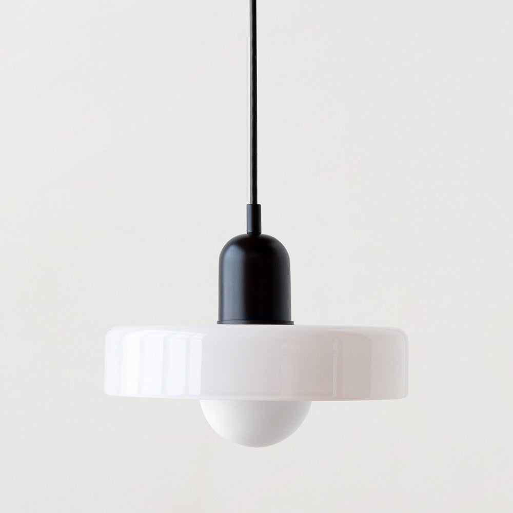 Lampa Wisząca Bauhaus ze Szkła – Kolorowy Design – Retro Lampa Sufitowa