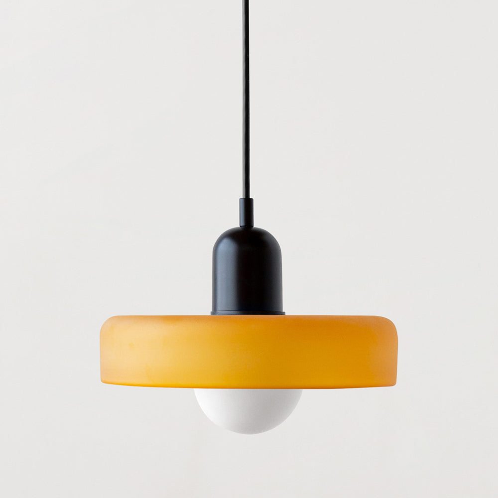 Lampa Wisząca Bauhaus ze Szkła – Kolorowy Design – Retro Lampa Sufitowa