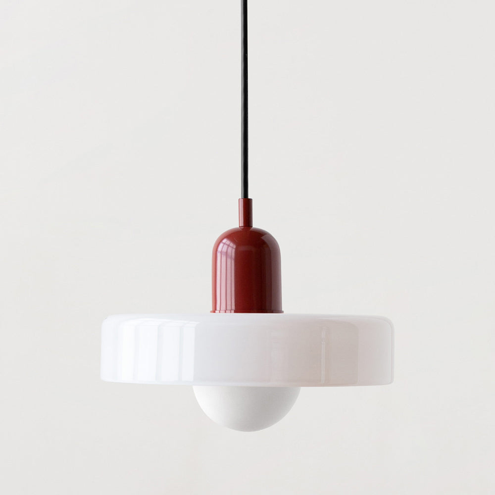 Lampa Wisząca Bauhaus ze Szkła – Kolorowy Design – Retro Lampa Sufitowa