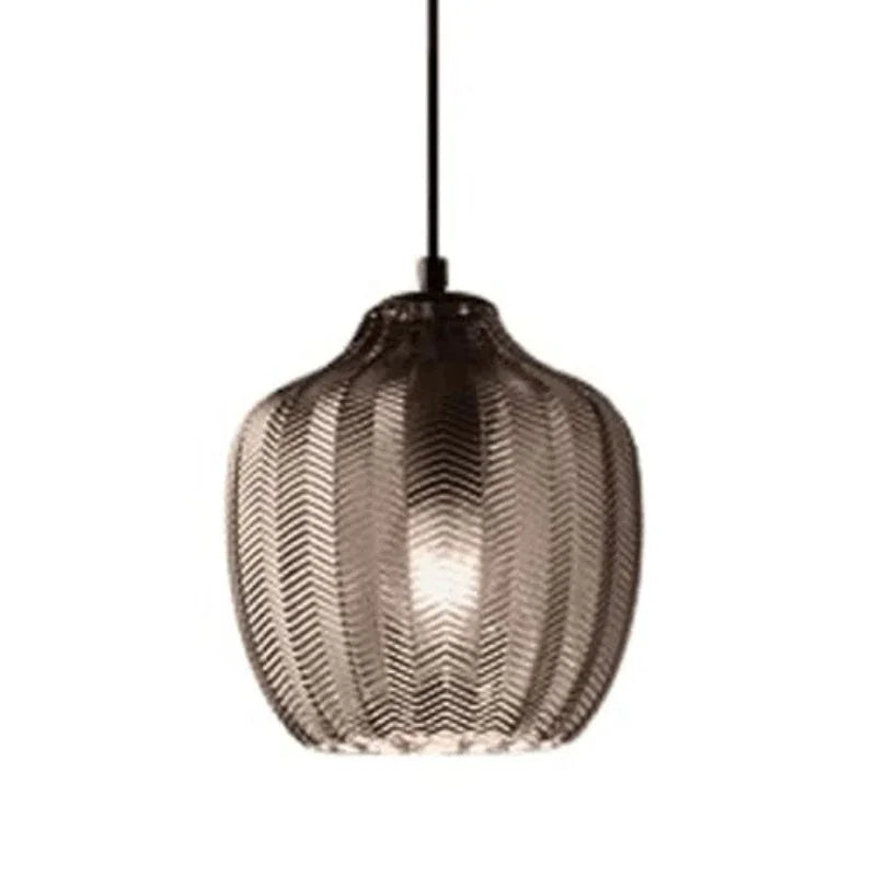 Lampa Wisząca Vintage z Brązowego – Adjustable Height Hanging Light for Bedroom and Living Room