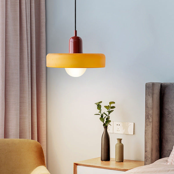 Lampa Wisząca Bauhaus ze Szkła – Kolorowy Design – Retro Lampa Sufitowa