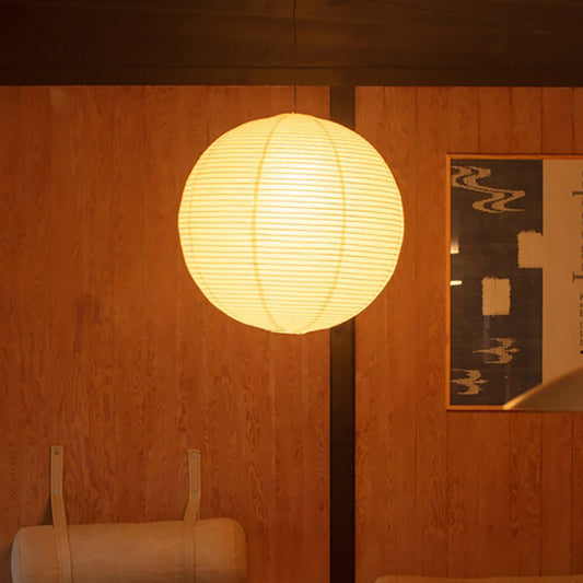 Regulowana Lampa Wisząca z Papieru Washi i Bambusa